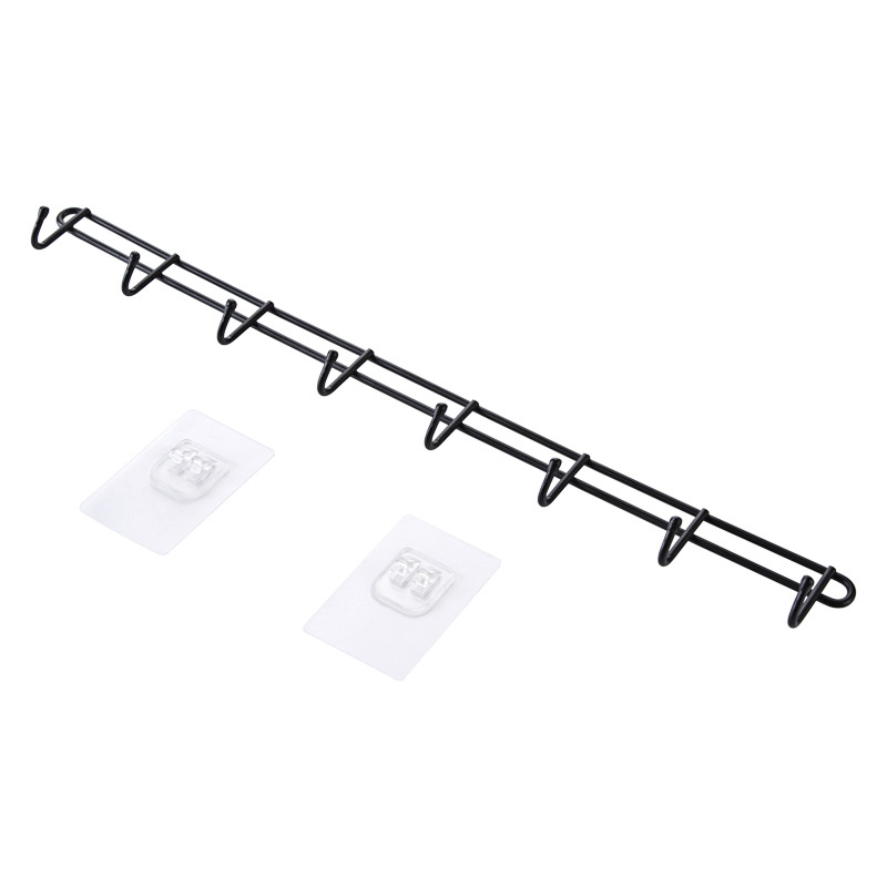 Daily Necessities Creative Iron Metal Wall Hook Nail-Free Adhesive Hook Kitchen Bathroom Home Wholesale