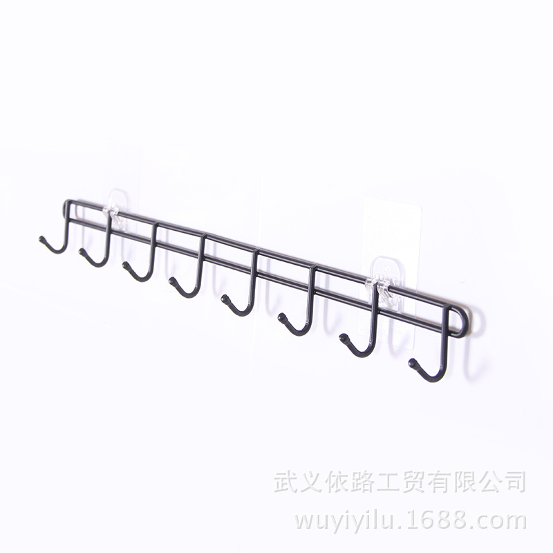 Daily Necessities Creative Iron Metal Wall Hook Nail-Free Adhesive Hook Kitchen Bathroom Home Wholesale