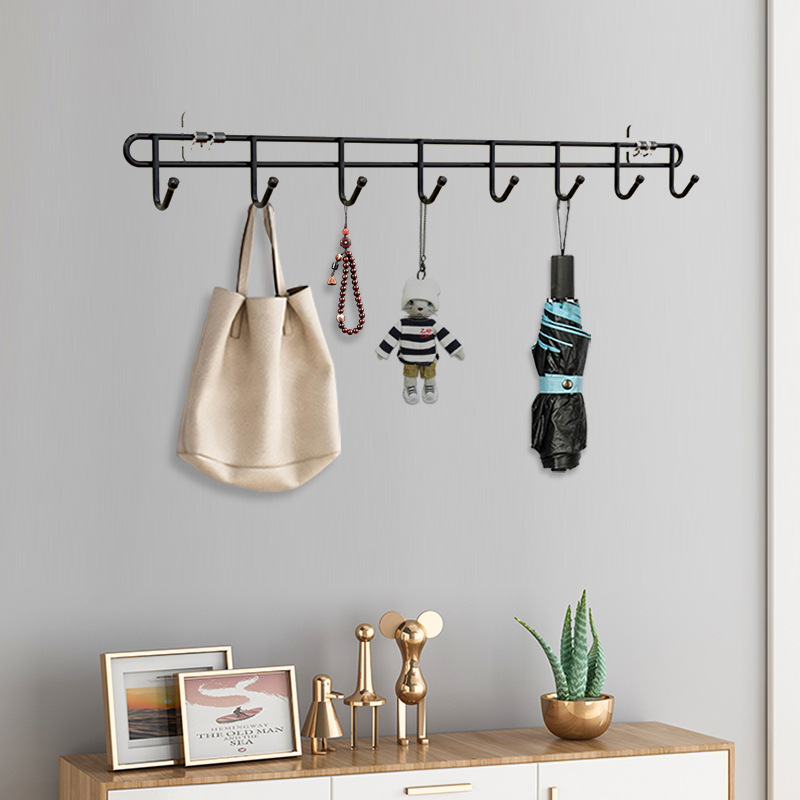 Daily Necessities Creative Iron Metal Wall Hook Nail-Free Adhesive Hook Kitchen Bathroom Home Wholesale