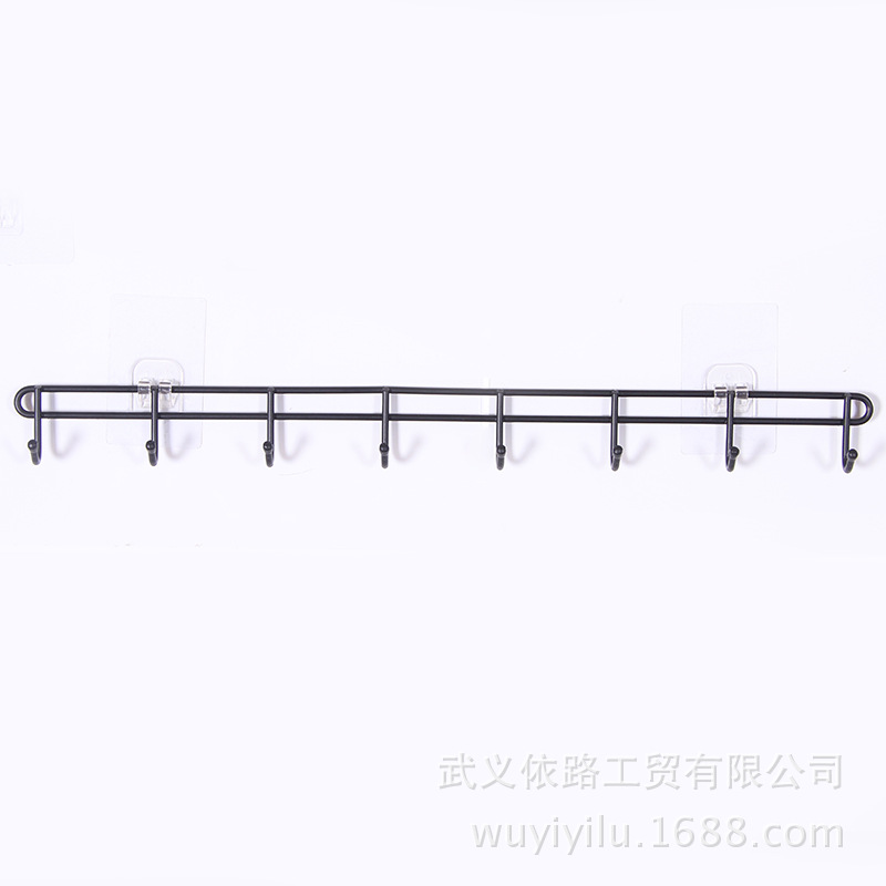 Daily Necessities Creative Iron Metal Wall Hook Nail-Free Adhesive Hook Kitchen Bathroom Home Wholesale