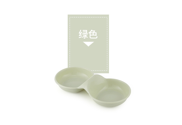 Pet Double Bowl Plastic Pet Feeding Bowl Small Pet Available Food Bowl Cat Basin 0013