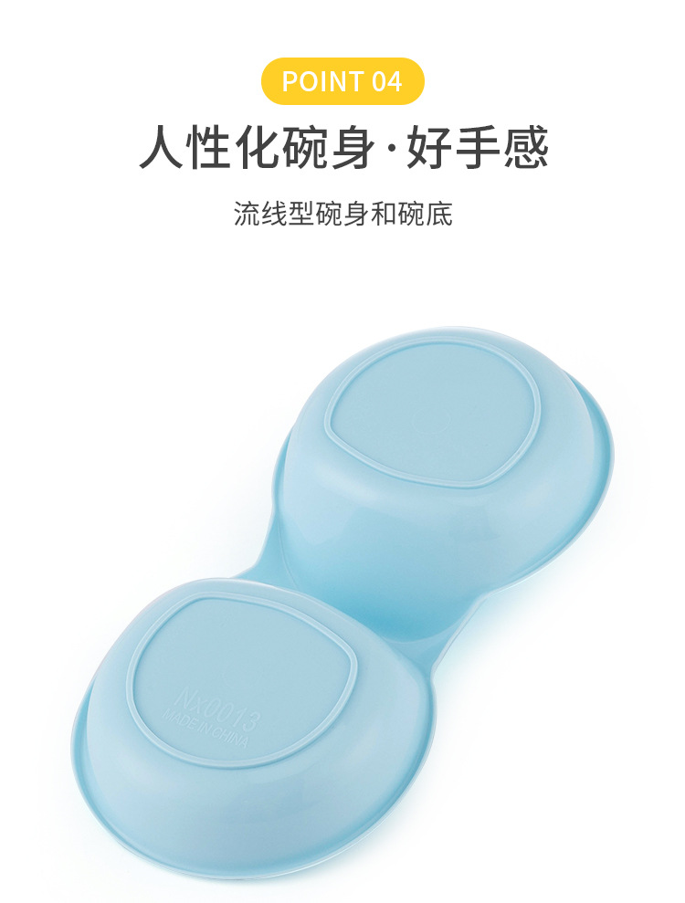 Pet Double Bowl Plastic Pet Feeding Bowl Small Pet Available Food Bowl Cat Basin 0013