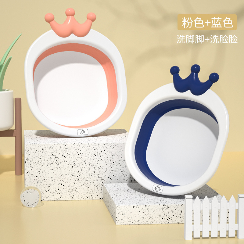 Foldable Washbasin Children Washbasin Plastic Retractable Student Household Dormitory Travel Portable Folding Basin Wholesale