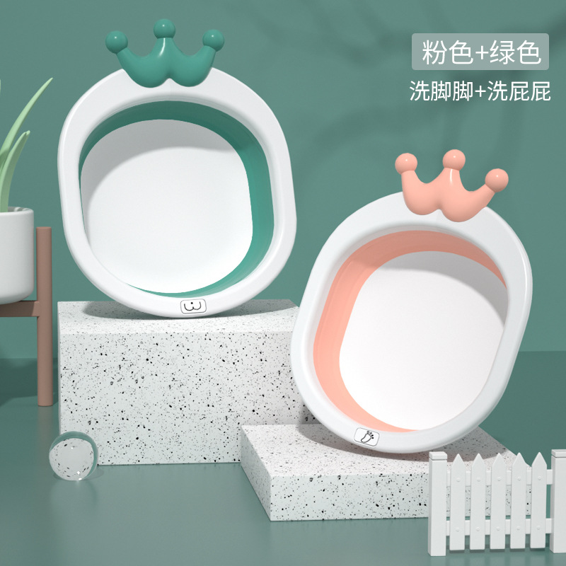 Foldable Washbasin Children Washbasin Plastic Retractable Student Household Dormitory Travel Portable Folding Basin Wholesale