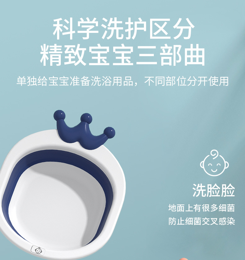 Foldable Washbasin Children Washbasin Plastic Retractable Student Household Dormitory Travel Portable Folding Basin Wholesale