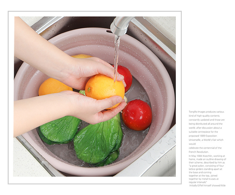 Foldable Washbasin Household Laundry Basin Portable Travel Student Plastic for Dormitory Basin Foot Wash Basin Washbasin