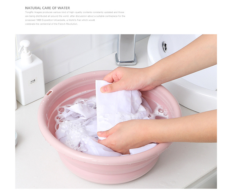 Foldable Washbasin Household Laundry Basin Portable Travel Student Plastic for Dormitory Basin Foot Wash Basin Washbasin