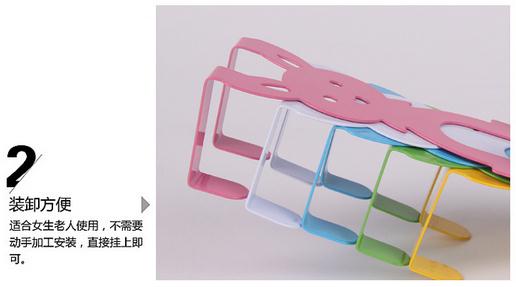 Cartoon Rabbit Creative and Powerful Iron Art Non-Marking Door Rear Hook Door Back Type Nail-Free Hanger Clothes Hook