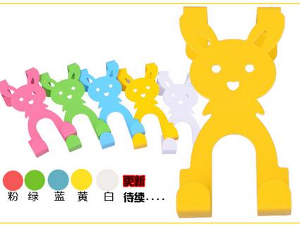 Cartoon Rabbit Creative and Powerful Iron Art Non-Marking Door Rear Hook Door Back Type Nail-Free Hanger Clothes Hook