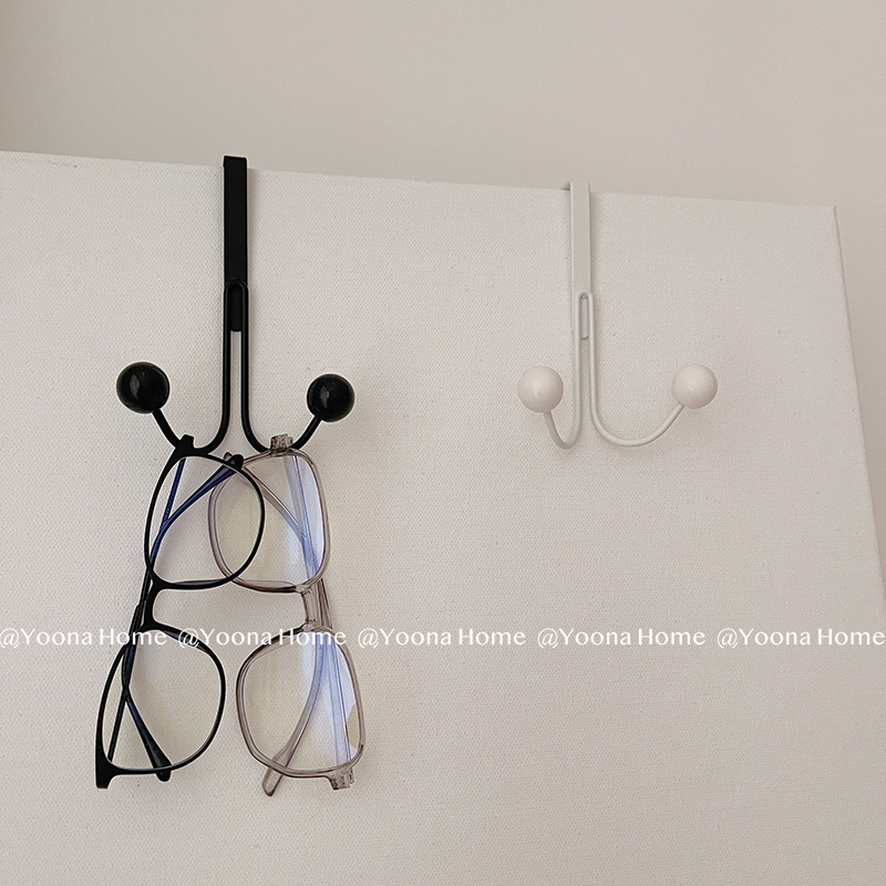 Iron Simple Punch-Free Door Hook Wardrobe Hook Metal Craft Coat and Cap Multi-Functional Double-Headed Hook
