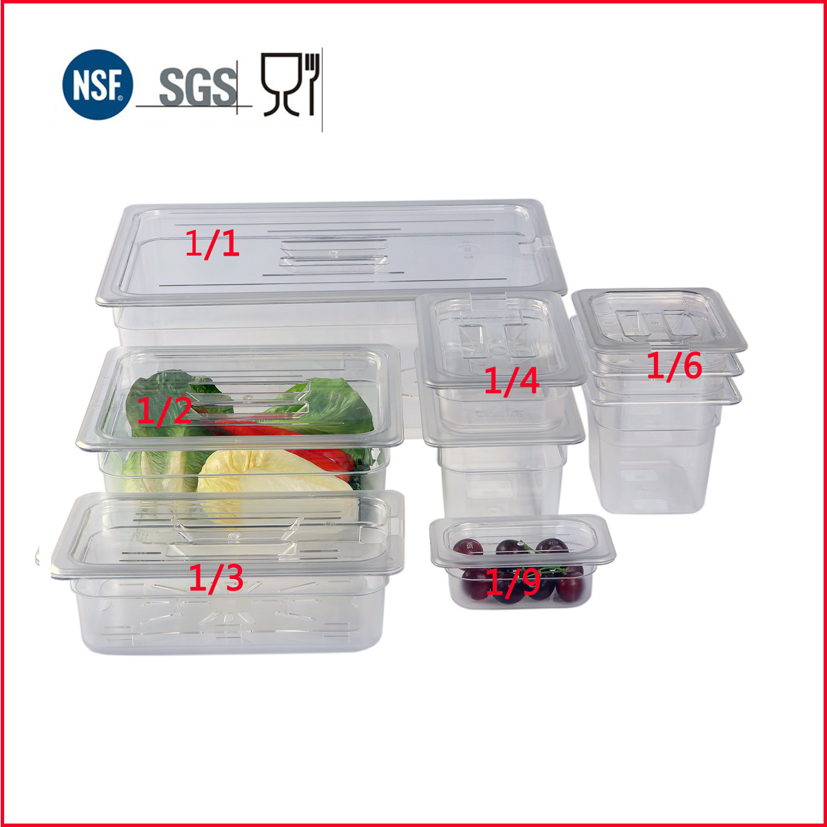PC Transparent Bowl Rectangular Plastic Fraction Basin Acrylic Food Basin Fruit Box Spicy Hot Pot Salad Bowl Covered