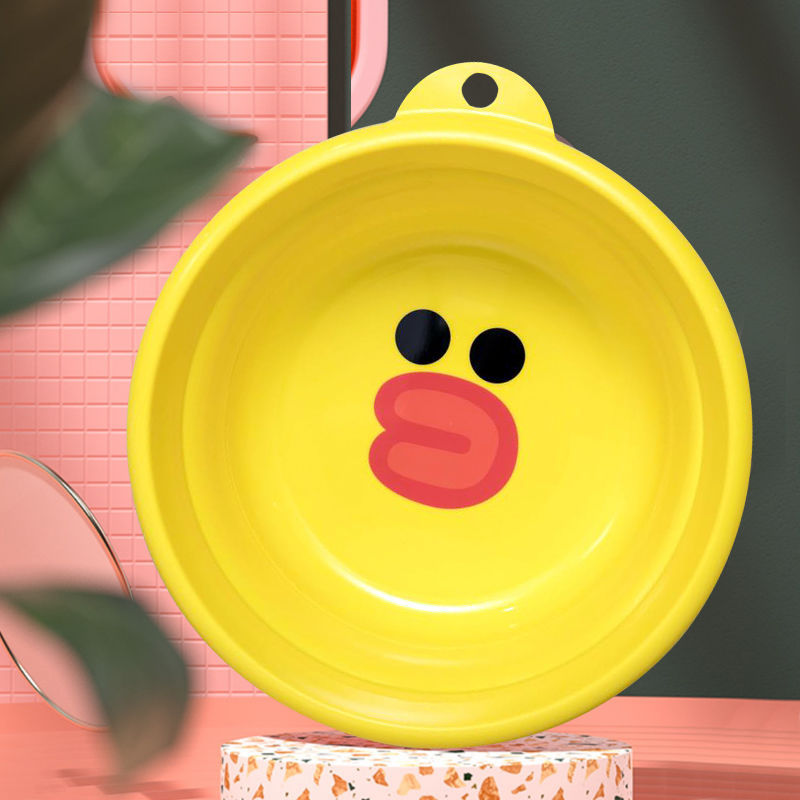 Online Influencer Duck Folding Basin Compression Basin Household Travel Multifunctional Portable Plastic Washbasin for Student Dormitory