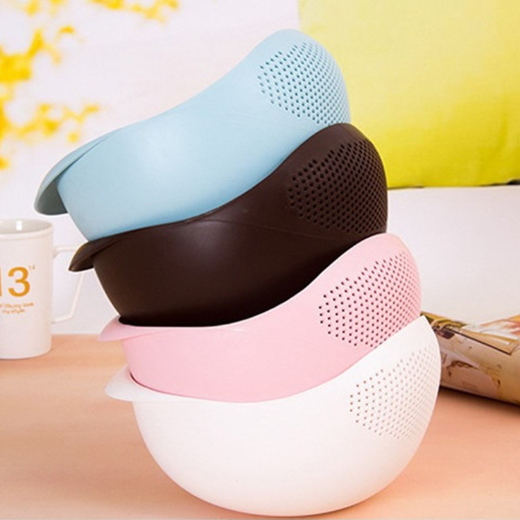 Kitchen Rice Washing Machine Vegetable Washing Basket Korean Creative Drain Basket Rice Washing Filter Wash Fruit Basin Washing Basin Plastic Basket