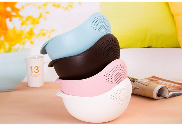 Kitchen Rice Washing Machine Vegetable Washing Basket Korean Creative Drain Basket Rice Washing Filter Wash Fruit Basin Washing Basin Plastic Basket