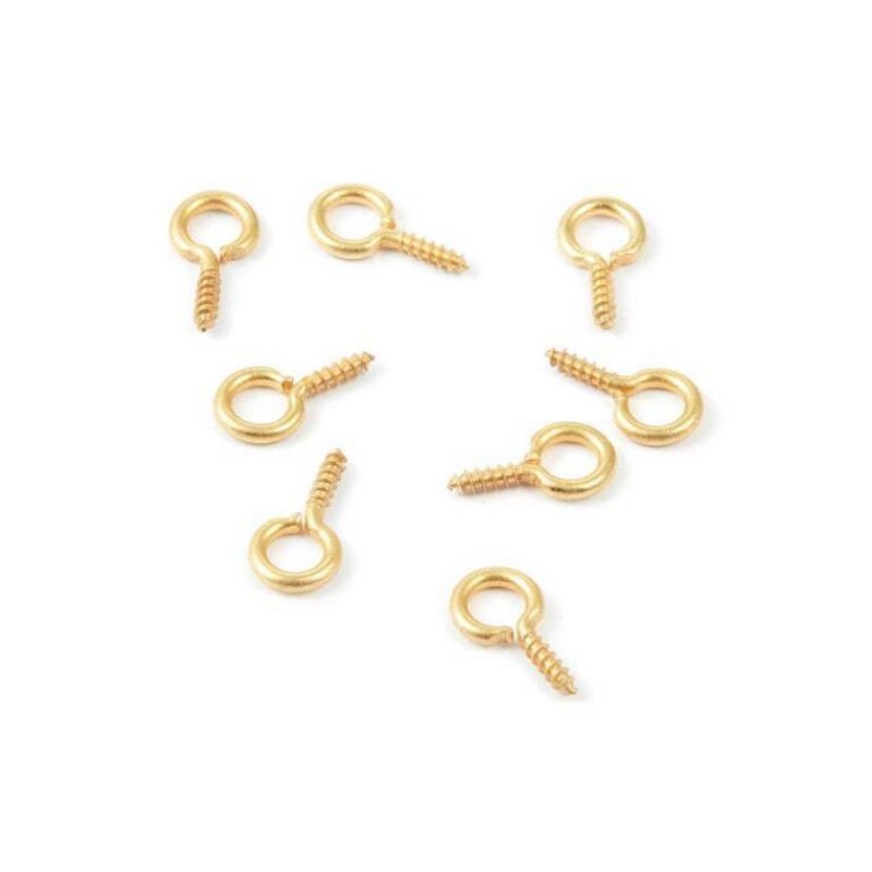 The factory supplies various specifications Sheep Eye Nails gold iron sheep eye ring screw hook lobster toy doll Accessories