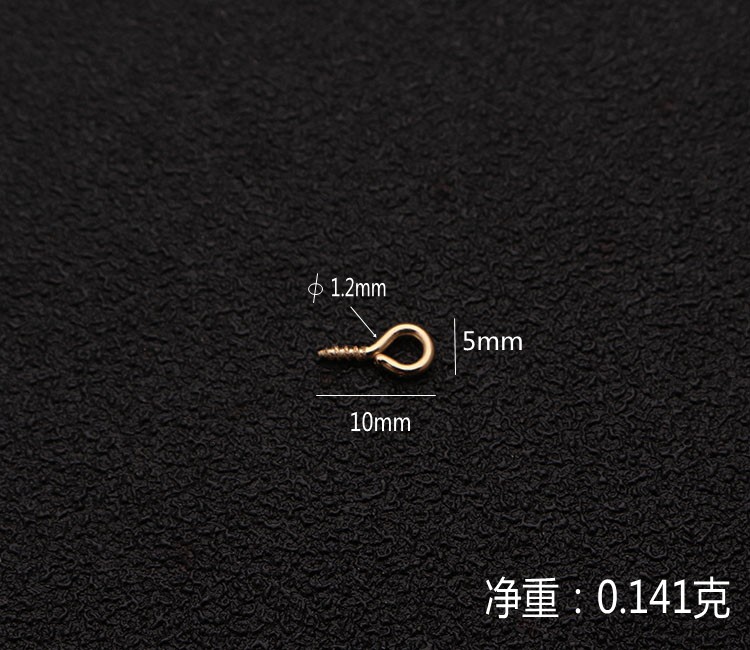 The factory supplies various specifications Sheep Eye Nails gold iron sheep eye ring screw hook lobster toy doll Accessories