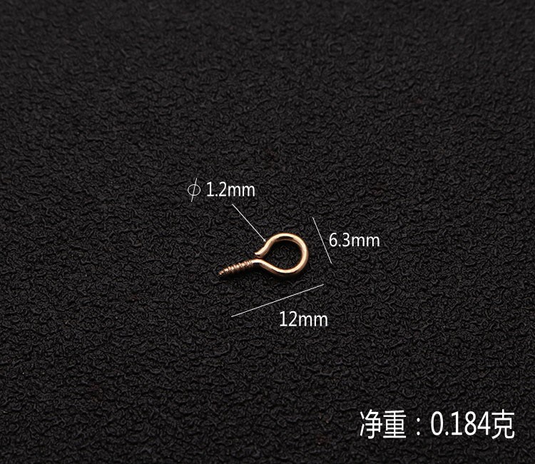 The factory supplies various specifications Sheep Eye Nails gold iron sheep eye ring screw hook lobster toy doll Accessories
