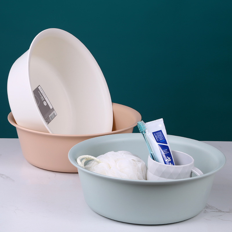 Medium round Washbasin Household Basin Thickened Plastic Student Dormitory Laundry Brushing Wash Basin Feet-Washing Basin