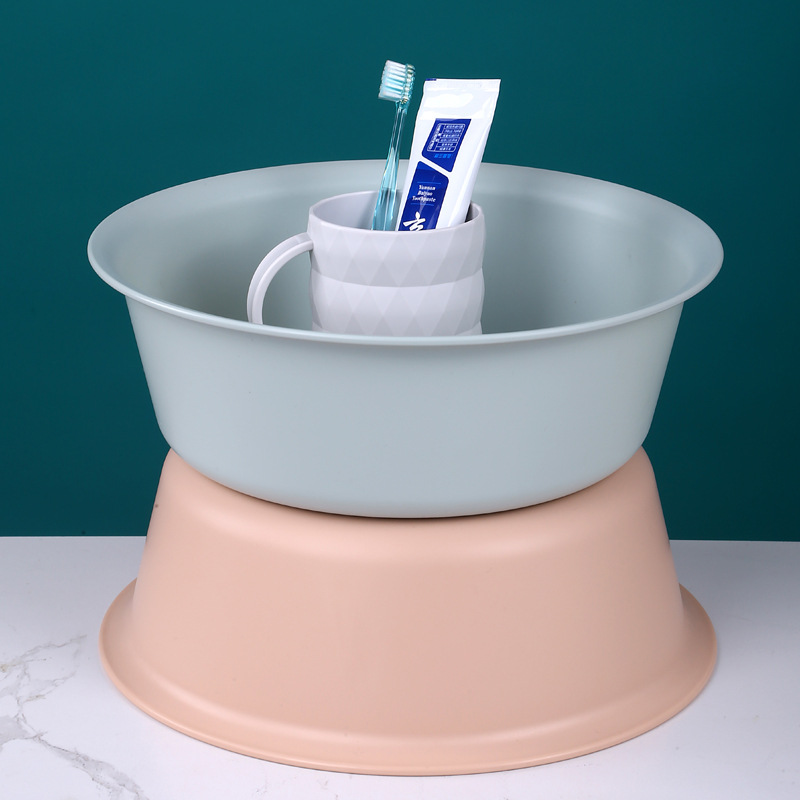 Medium round Washbasin Household Basin Thickened Plastic Student Dormitory Laundry Brushing Wash Basin Feet-Washing Basin
