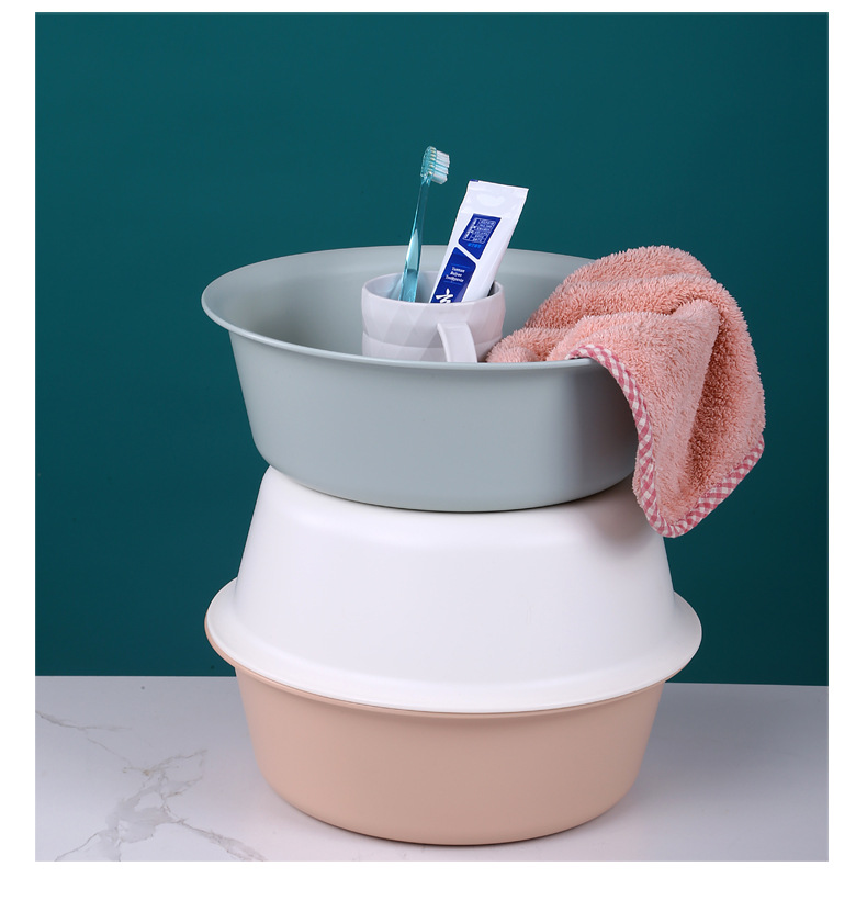 Medium round Washbasin Household Basin Thickened Plastic Student Dormitory Laundry Brushing Wash Basin Feet-Washing Basin