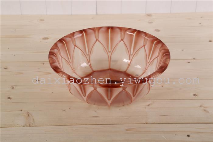 The plastic washbasin transparent basin laundry box washes the foot box high imitation jade plastic washbasin.