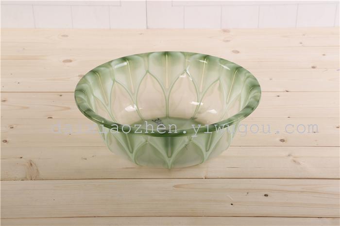 The plastic washbasin transparent basin laundry box washes the foot box high imitation jade plastic washbasin.