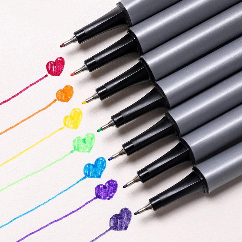 New Hook Line Pen 0.4mm Fine Sign Pen Iron Boxed Stationery Neutral Color Hook Line Pen Customizable Logo
