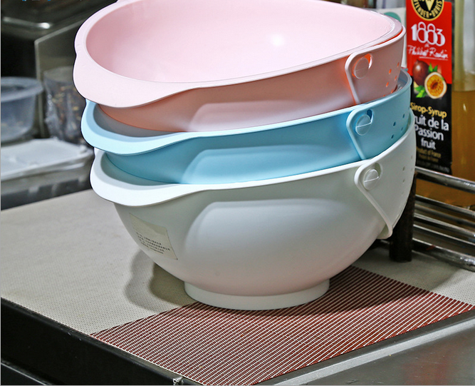 Washing basin environmental protection plastic basket Vegetable &amp; Fruit Lek drain basket of fruit storage basket