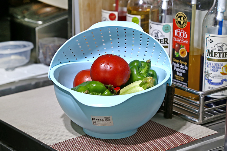 Washing basin environmental protection plastic basket Vegetable & Fruit Lek drain basket of fruit storage basket