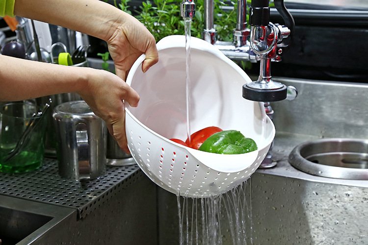 Washing basin environmental protection plastic basket Vegetable & Fruit Lek drain basket of fruit storage basket
