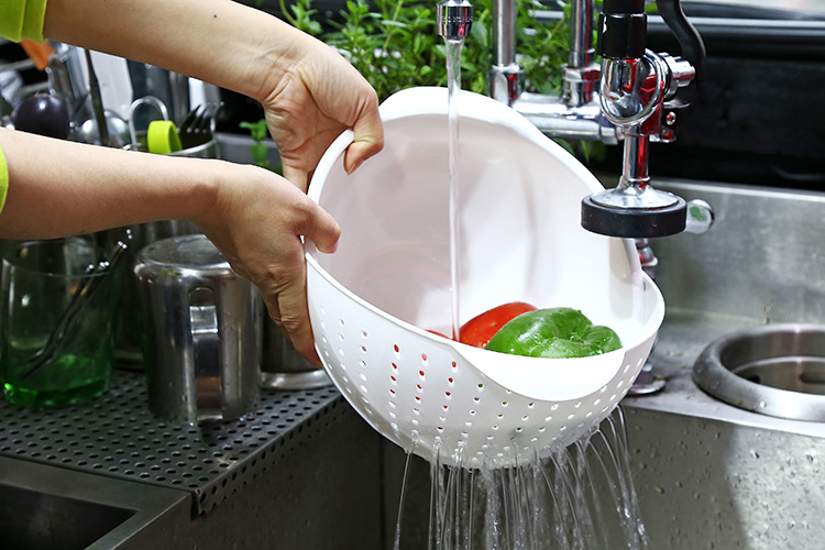 Washing basin environmental protection plastic basket Vegetable & Fruit Lek drain basket of fruit storage basket