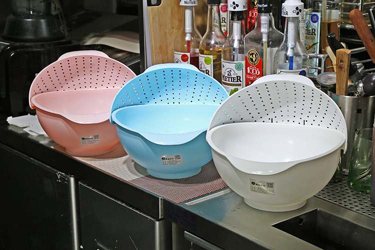 Washing basin environmental protection plastic basket Vegetable & Fruit Lek drain basket of fruit storage basket