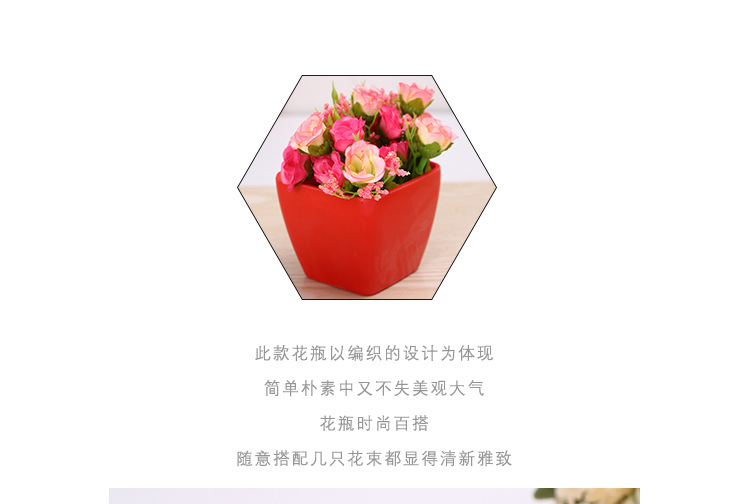 Colorful creative succulent plant flowerpot Colorful small square basin flower arrangement plastic square flowerpot home decoration
