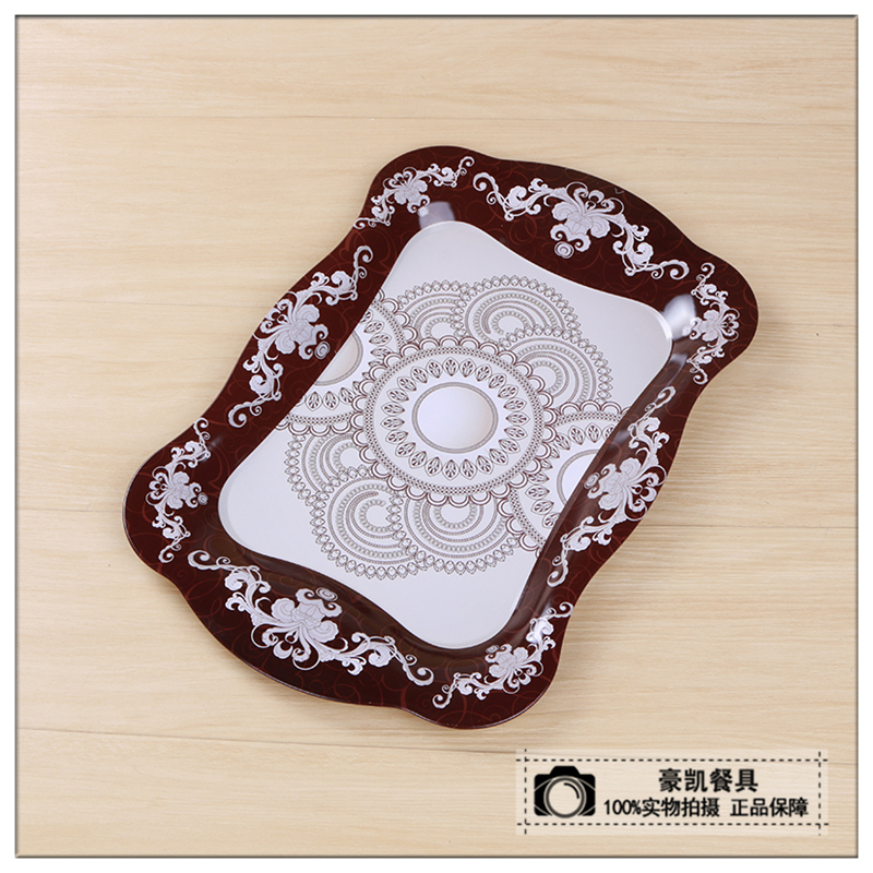 Printing Rectangular Water Glass Tray Household Fruit Plate Double Plastic Draining Tray Creative Living Room Wash Fruit Basin