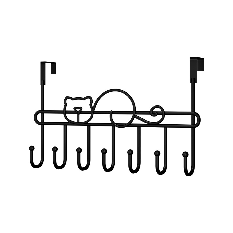 Hook Hook Punch-Free Hanger behind the Door Wall-Mounted Seamless Hook Rack behind the Door Iron Hanger