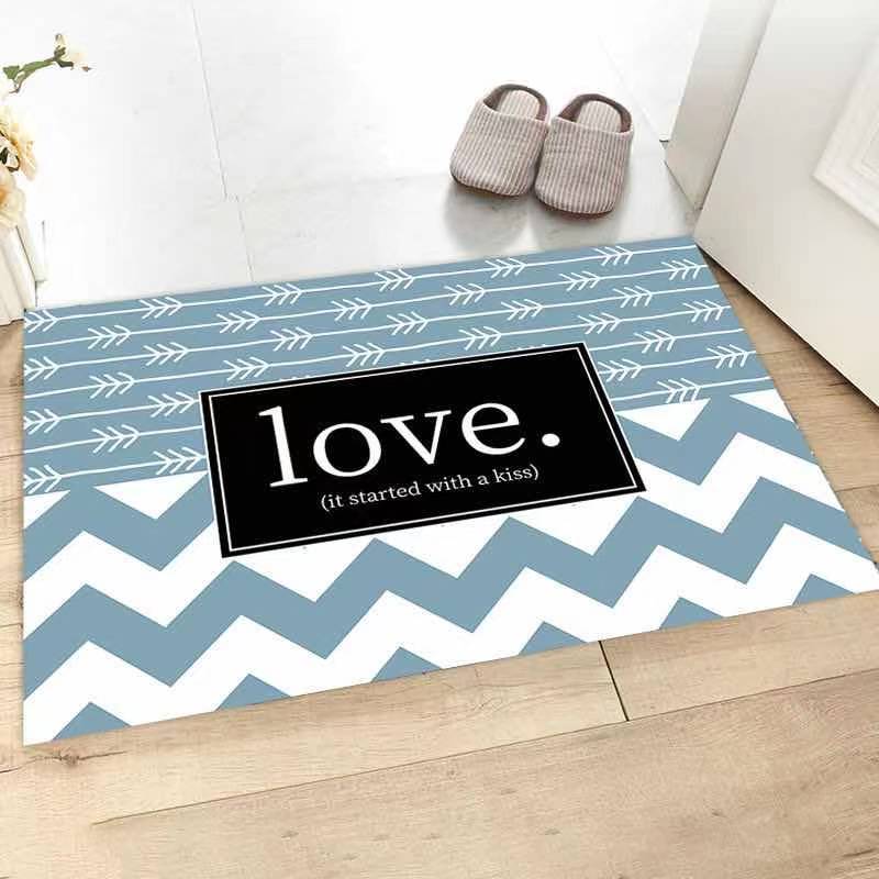 Cartoon Printed Mat Door Mat Bedroom Living Room Lobby Thickened Absorbent Non-Slip Mat Carpet Bathroom Mat Customizable