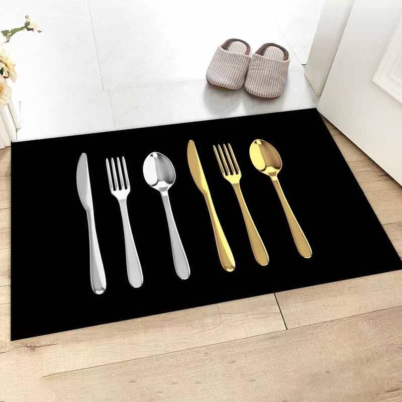 Cartoon Printed Mat Door Mat Bedroom Living Room Lobby Thickened Absorbent Non-Slip Mat Carpet Bathroom Mat Customizable