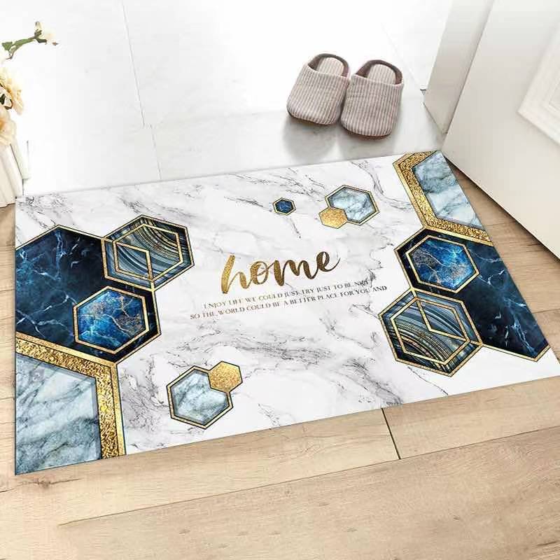 Cartoon Printed Mat Door Mat Bedroom Living Room Lobby Thickened Absorbent Non-Slip Mat Carpet Bathroom Mat Customizable