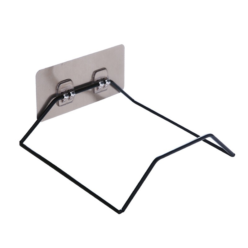 Kitchen Washbasin Storage Rack Iron Punch-Free Wall Hanging Bathroom Strong Hook Kitchen Sticky Hook Storage Rack Household