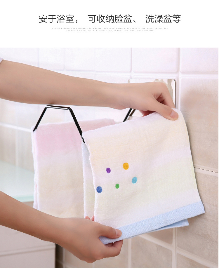 Kitchen Washbasin Storage Rack Iron Punch-Free Wall Hanging Bathroom Strong Hook Kitchen Sticky Hook Storage Rack Household