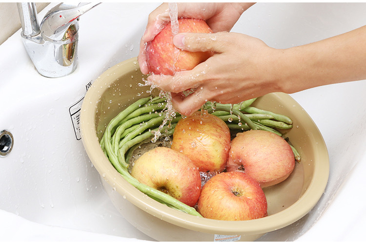 Household Plastic WashBasin Vegetable Basin Student Dormitory Laundry Basin Children's Washbasin Butt Washing Basin
