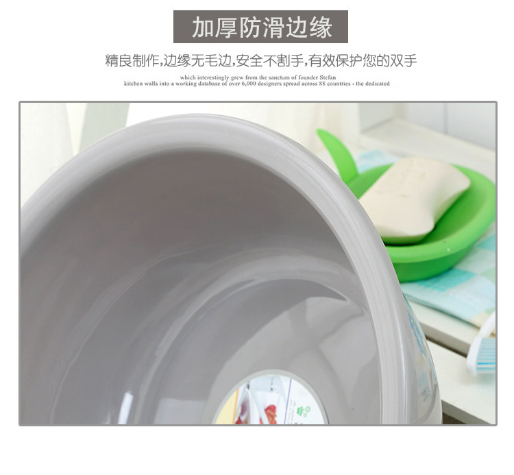 Household Plastic WashBasin Vegetable Basin Student Dormitory Laundry Basin Children's Washbasin Butt Washing Basin