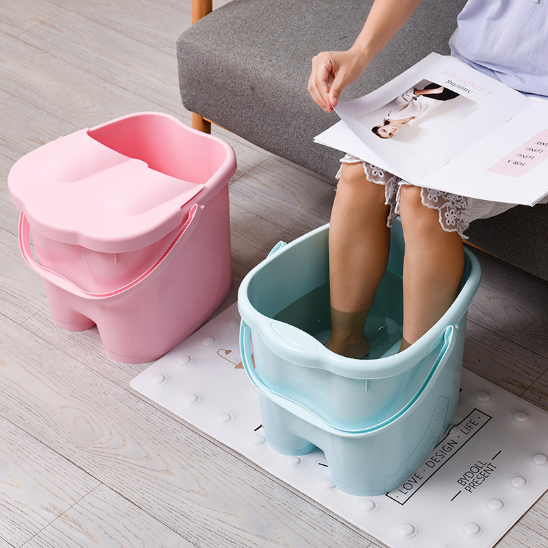 Factory Direct Sales Thickened Foot Barrel Plastic Roller Massage Feet Bathing Tub Foot Bath Barrel Feet-Washing Basin Portable Foot Bath Tub