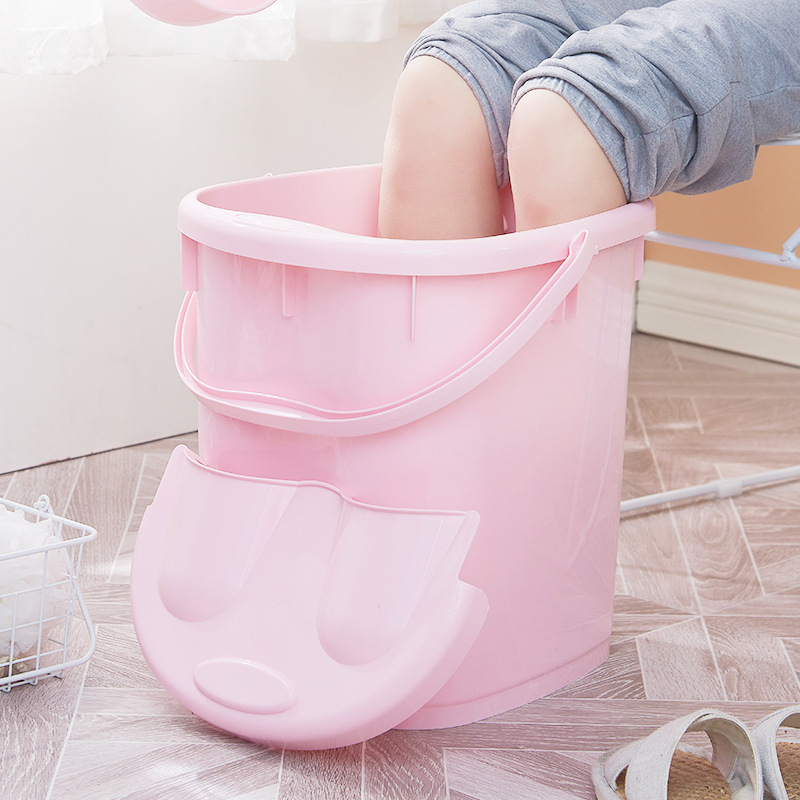 Factory Direct Sales Thickened Foot Barrel Plastic Roller Massage Feet Bathing Tub Foot Bath Barrel Feet-Washing Basin Portable Foot Bath Tub