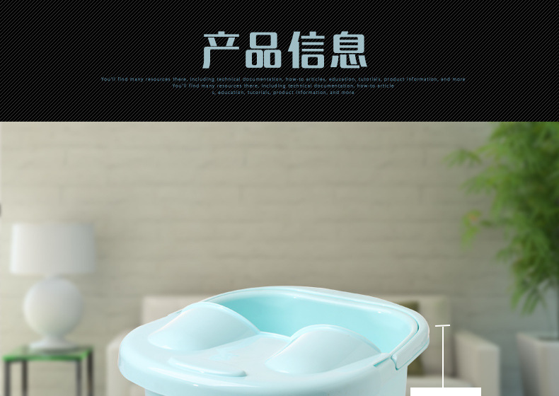 Factory Direct Sales Thickened Foot Barrel Plastic Roller Massage Feet Bathing Tub Foot Bath Barrel Feet-Washing Basin Portable Foot Bath Tub