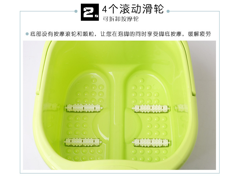 Factory Direct Sales Thickened Foot Barrel Plastic Roller Massage Feet Bathing Tub Foot Bath Barrel Feet-Washing Basin Portable Foot Bath Tub