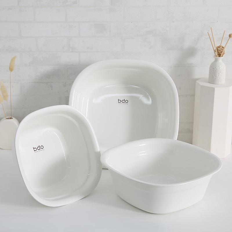 round and Square Plastic Pp Washbasin Household Multi-Specification Baby Laundry Basin Student Dormitory Face Washing Feet-Washing Basin