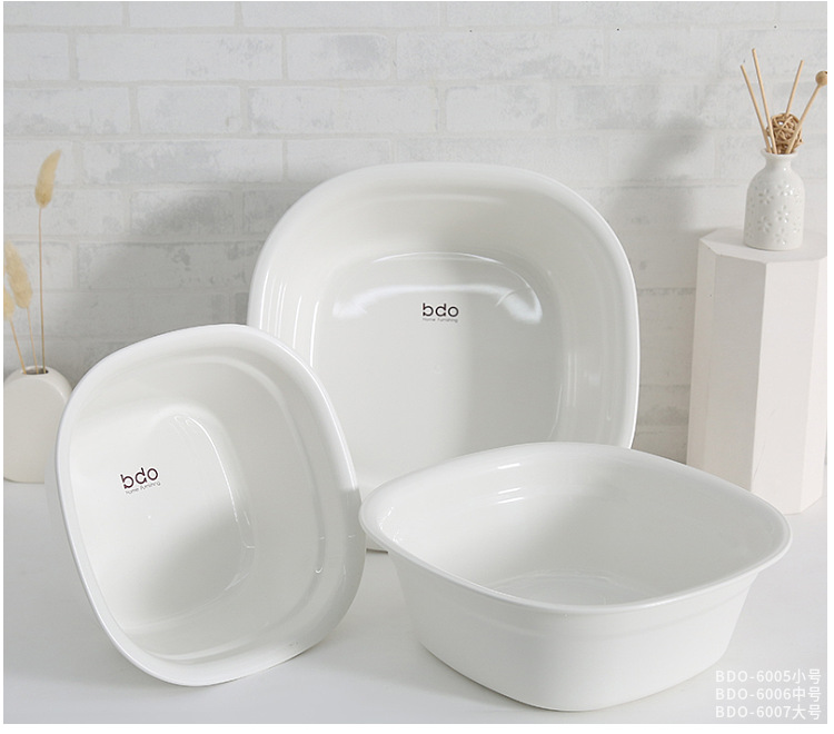 round and Square Plastic Pp Washbasin Household Multi-Specification Baby Laundry Basin Student Dormitory Face Washing Feet-Washing Basin