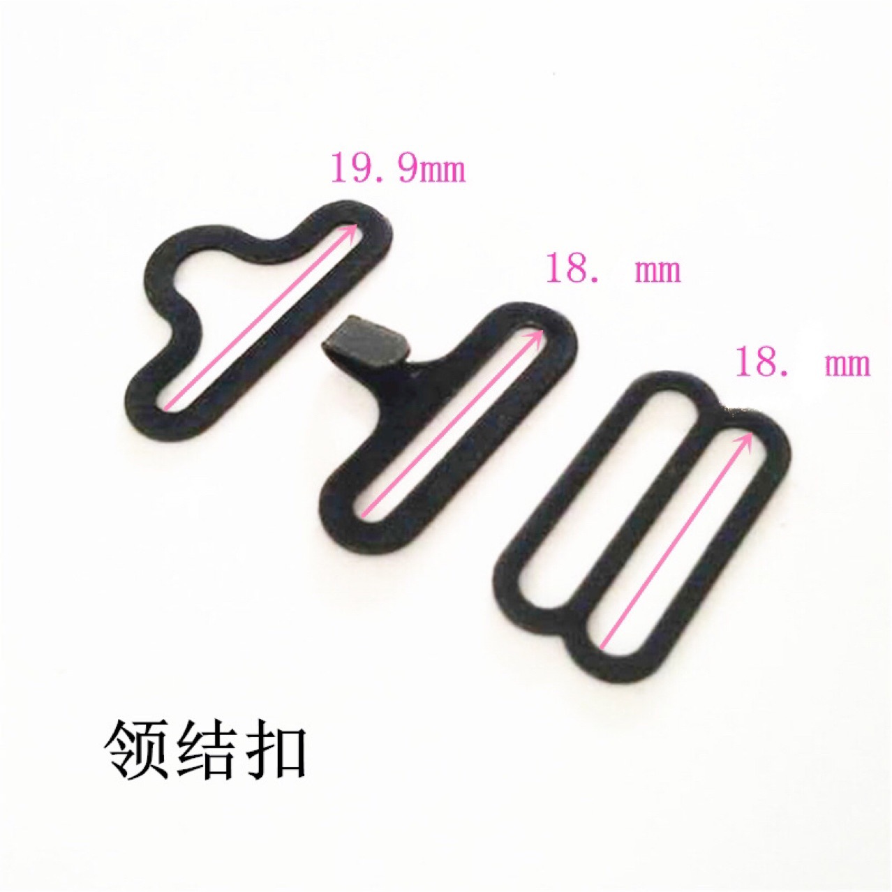 Iron Environmental Protection Inner Diameter 18 MC Tie Clasp Three-Piece Set Hot Selling Shoulder Strap/Ribbon Hook Metal Adjustment Buckle