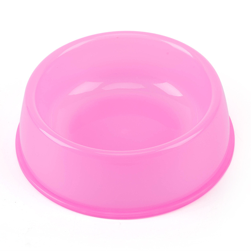 Factory in Stock Hot Sale Candy Color Plastic Pet Bowl Puppy Cat Basin Tableware Small Transparent Water Bowl 0024